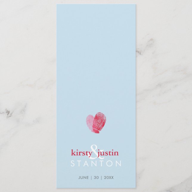 JANTO RECEPÇÃO MENU impressão digital aguda azul (Frente)