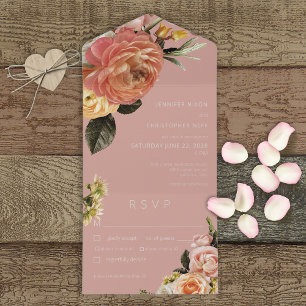 Janto Rosa Floral Moderno Peach Mimosa