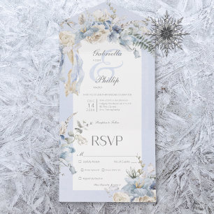 Janto Russo Winter Frosty Blue & White Floral