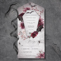 Janto Rustic Black & Burgundy Halloween