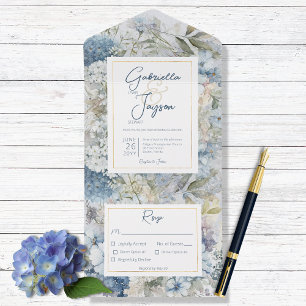 Janto Rustic Blue Floral Watercolor