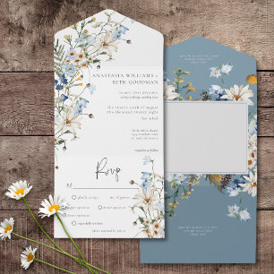 Janto Rustic Dusty Blue Selvagens & Daisies