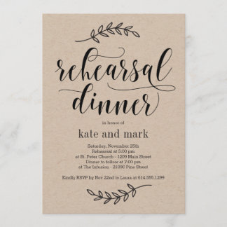 Janto Rustic Elegance Convite para ensaio Kraft