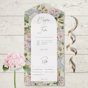 Janto Rustic Pastel Hydrangeas Sage Green Arch