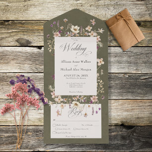 Janto Rustic Sage Green Wildflower