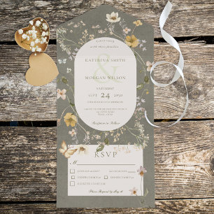 Janto Rustic Sage Green Wildflower