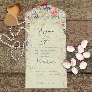 Janto Verde Boho Blue & Pink Floral Sage
