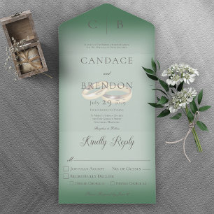 Janto Verde Emerald Moderno do Casamento