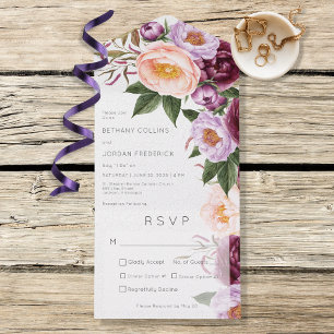 Janto Vintage Maroon Lavanda e Peach Peonies