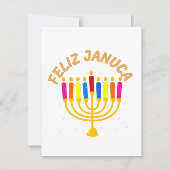 Januca, Feliz Januca, Menorah, Masada, Janucia (Frente)
