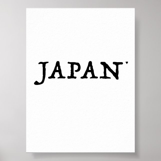 Japan - minimalistic typography poster (Frente)