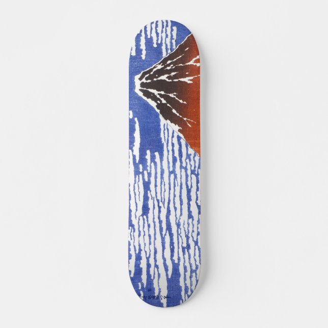japan ukiyoe mt-fuji skateboard (Frente)