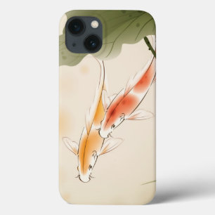 Japanese Carp fishes swimming in lotus pond