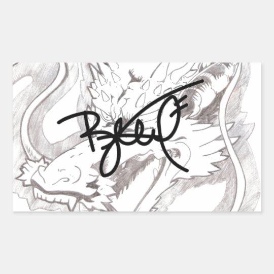 Japanese Dragon Series Adesivo Retangular
