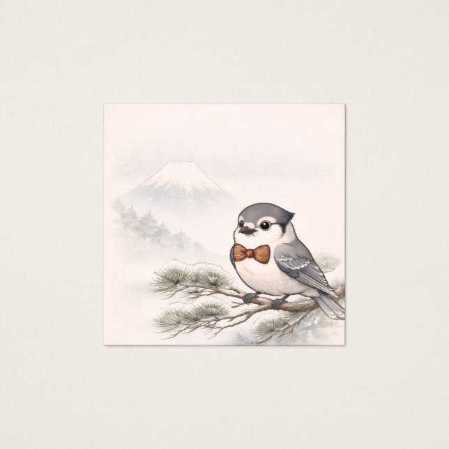Japanese Landscape&Canada Jay Minimal Display Card (Frente)