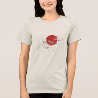 Japanese Minimalist Cherry Blossom Red Sun T-Shirt