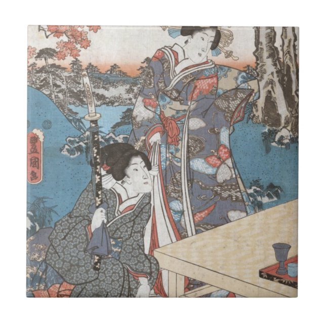 Japanese vintage ukiyo-e geisha (Frente)