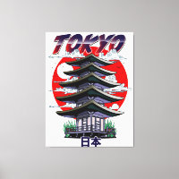 japão, terra da ascensão do templo sol canvas p