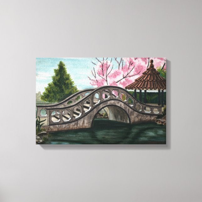 Japenese Garden Stretched Canvas Print (Frente)