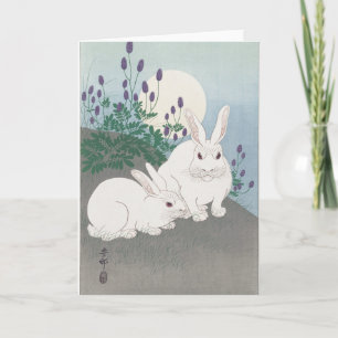 JAPONÊS BUNNY E LUA DOBRARAM CARTÃO