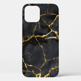 Japonês Kintsugi Preto e Dourado