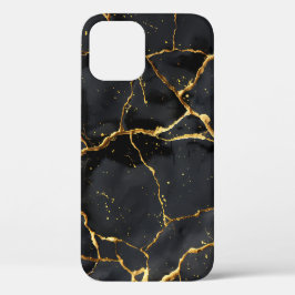 Japonês Kintsugi Preto e Dourado