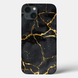 Japonês Kintsugi Preto e Dourado