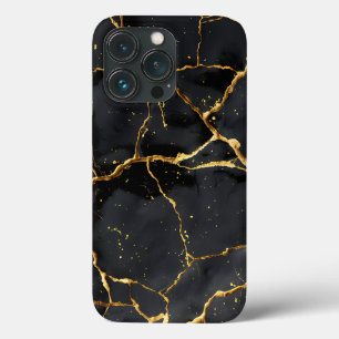 Japonês Kintsugi Preto e Dourado
