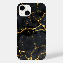 Japonês Kintsugi Preto e Dourado