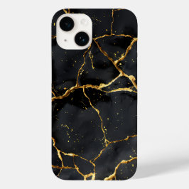 Japonês Kintsugi Preto e Dourado