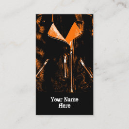 Jaqueta de couro Retrato preto cartão de visita co