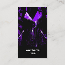 Jaqueta de couro Retrato preto cartão de visita ro