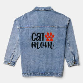 Jaqueta de Denim das Mulheres da Cat Mamãe