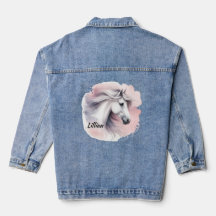 Jaqueta de denim de Cavalo Branco Personalizado