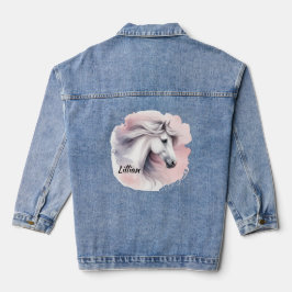 Jaqueta de denim de Cavalo Branco Personalizado