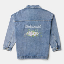 Jaqueta de Denim Personalizada de Bridesmaid de Ca