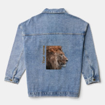 Jaqueta Lion Denim - design animal de mulheres per