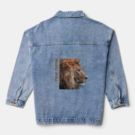 Jaqueta Lion Denim - design animal de mulheres per