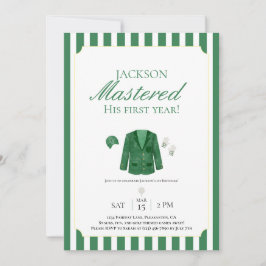 Jaqueta Verde Golfe Primeiro Convite de Aniversári