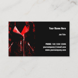 Jaqueta Vermelha cartão de visita de couro