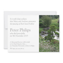 Jardim 3 com Anúncio do Funeral Memorial da Cats