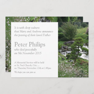 Jardim 3 com Anúncio do Funeral Memorial da Cats