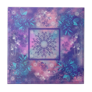 Jardim Bonito - Azul Rosa, Floral