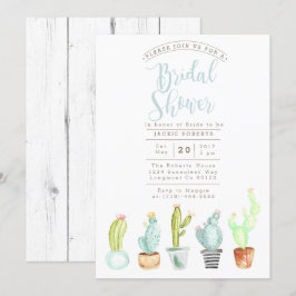 Jardim Cactus | Convite para Chá de panela de Aqua