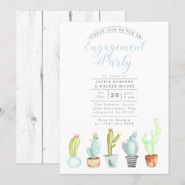 Jardim Cactus | Convite para Festa de noivado de A