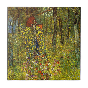 Jardim com crucifixo por Gustav Klimt