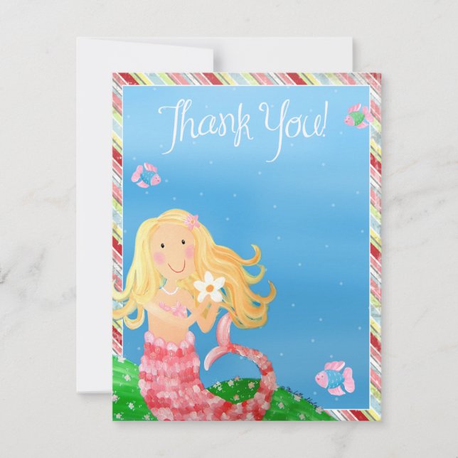 Jardim da sereia - cartões de agradecimentos (Frente)