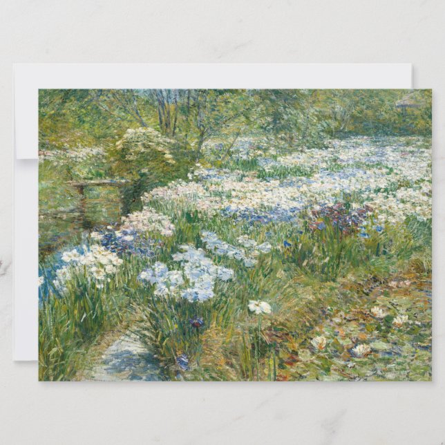 Jardim d'água (por Childe Hassam) (Frente)