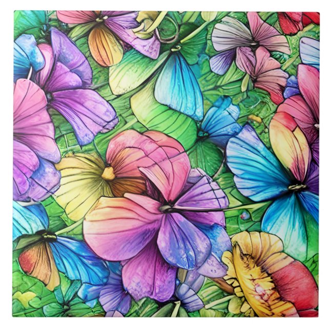 Jardim de Aquarela Colorida (Frente)