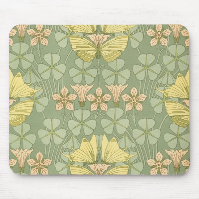 Jardim de Borboletas Art Nouveau - Mousepad (Frente)